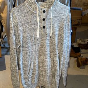 Cozy Gray Hooded Men's Sweatshirt